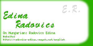 edina radovics business card